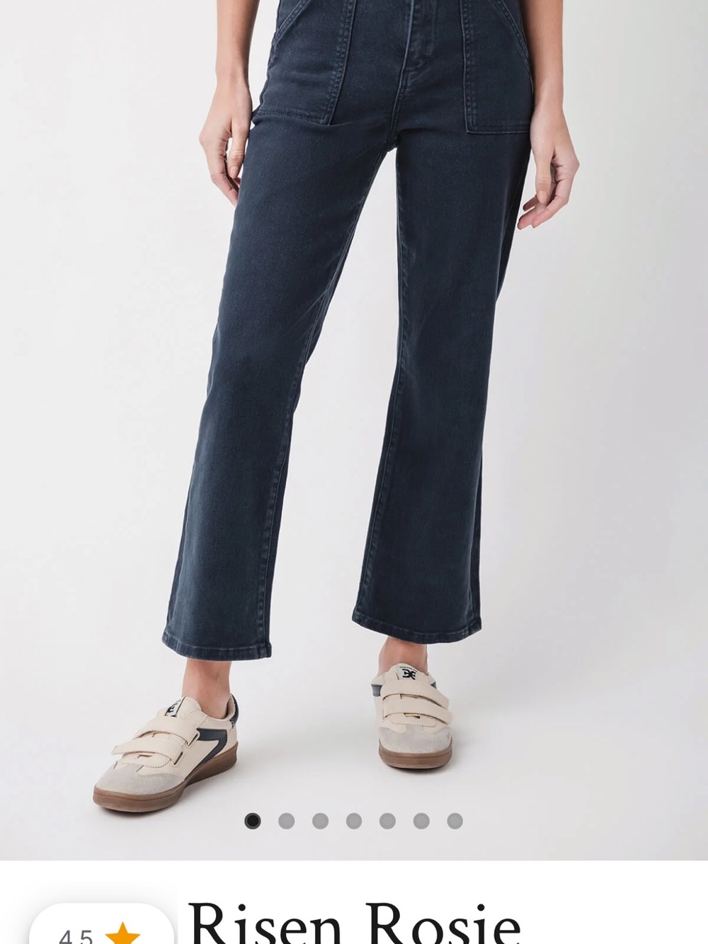 Risen Rosie Ankle Flare Jeans Dark Navy Blueberry
